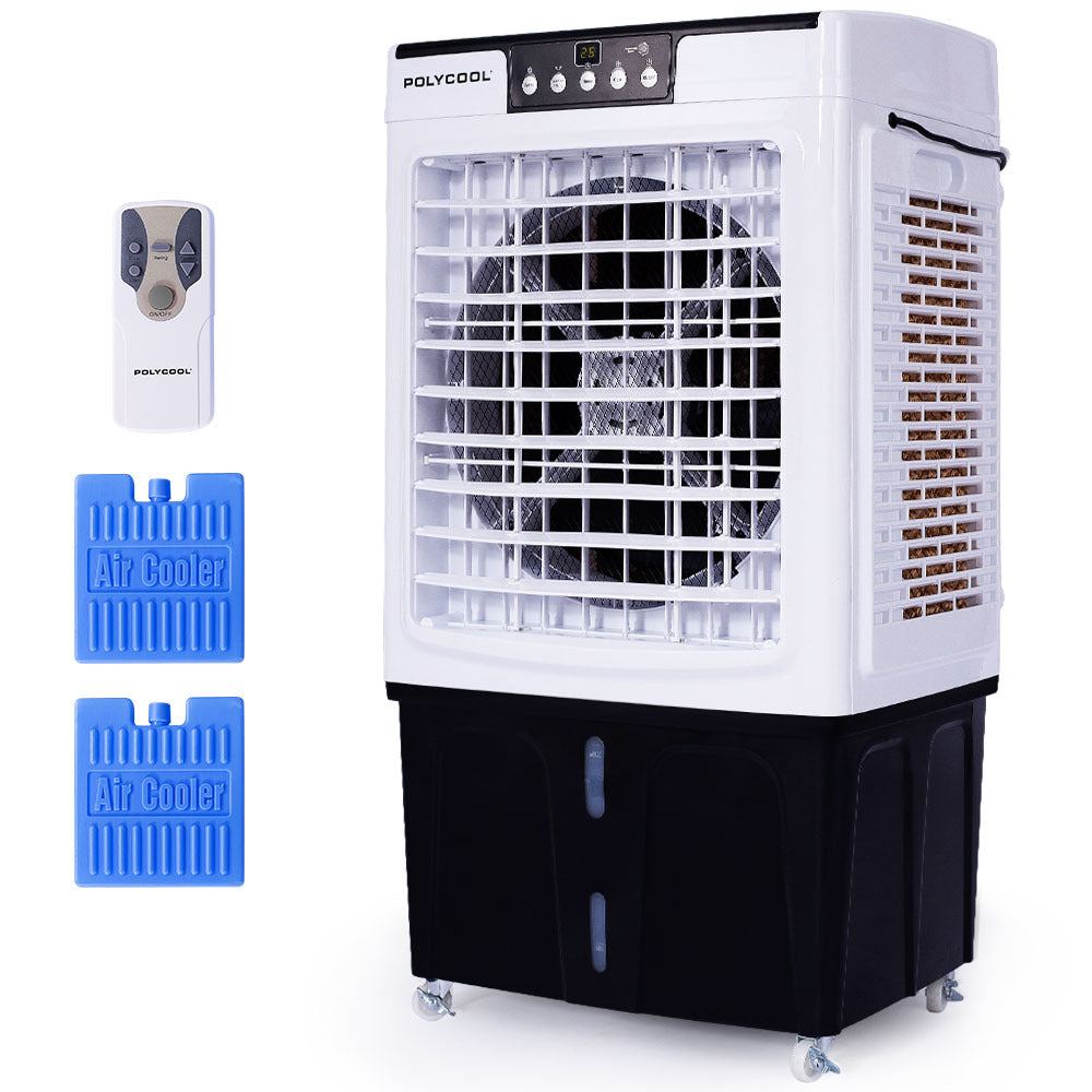 POLYCOOL 45L 125W Evaporative Air Cooler Portable Industrial Fan, Purifier, Humidifier, Remote Control V219-COLECLPYC5GA