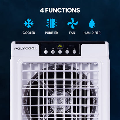 POLYCOOL 45L 125W Evaporative Air Cooler Portable Industrial Fan, Purifier, Humidifier, Remote Control V219-COLECLPYC5GA