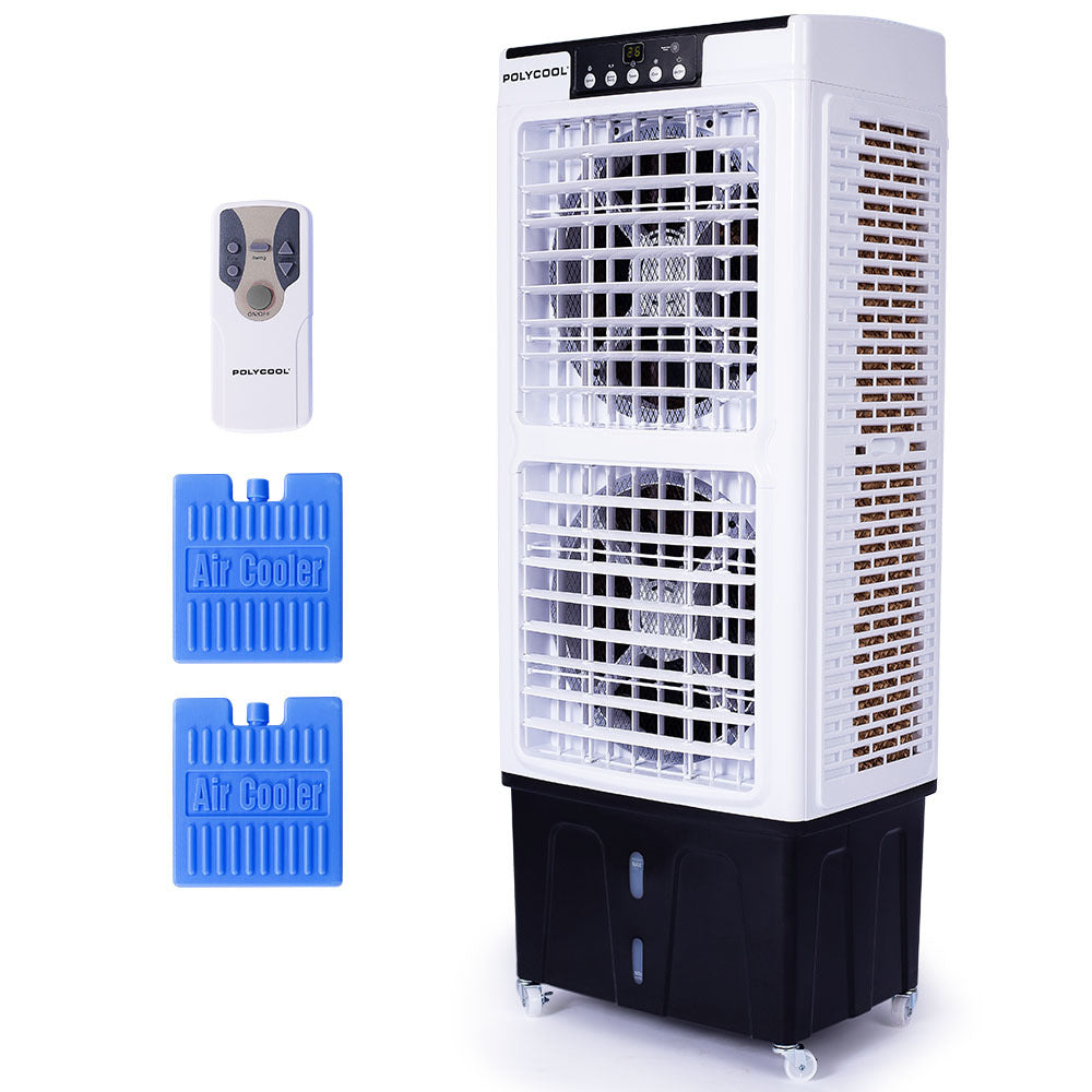 POLYCOOL 35L 220W Portable Evaporative Air Cooler 24 Hour Timer 4 in 1 Cooling Fan w/ Remote V219-COLECLPYC7GA