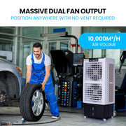 POLYCOOL 35L 220W Portable Evaporative Air Cooler 24 Hour Timer 4 in 1 Cooling Fan w/ Remote V219-COLECLPYC7GA