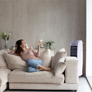 POLYCOOL 8L Portable Evaporative Air Cooler 24 Hour Timer 4 in 1 Cooling Fan, Grey and White V219-COLECLPYD4GA