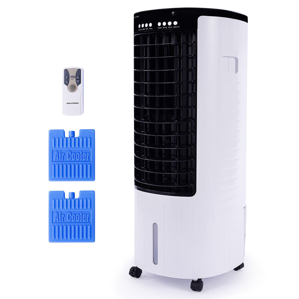 POLYCOOL 12L Portable Evaporative Air Cooler 24 Hour Timer 4 in 1 Cooling Fan V219-COLECLPYD6KA