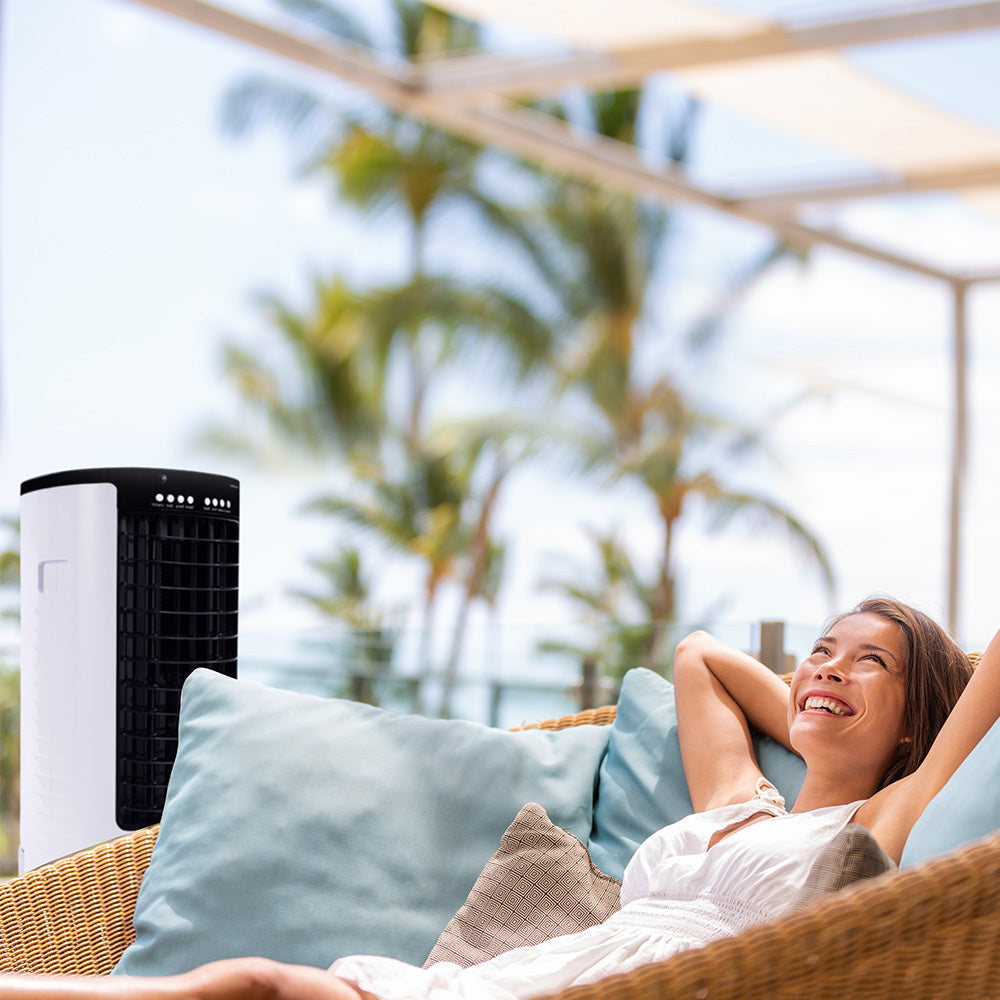 POLYCOOL 12L Portable Evaporative Air Cooler 24 Hour Timer 4 in 1 Cooling Fan V219-COLECLPYD6KA