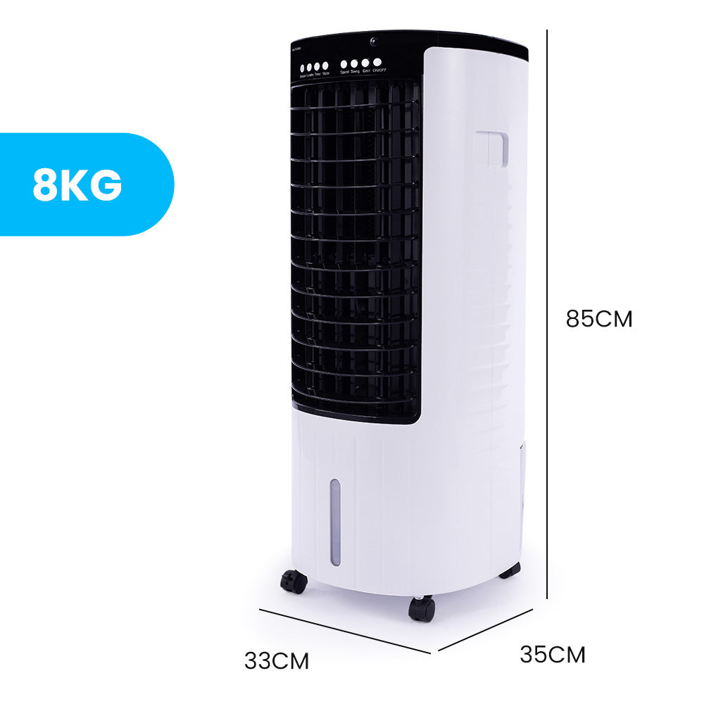 POLYCOOL 12L Portable Evaporative Air Cooler 24 Hour Timer 4 in 1 Cooling Fan V219-COLECLPYD6KA