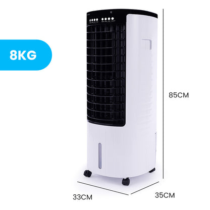 POLYCOOL 12L Portable Evaporative Air Cooler 24 Hour Timer 4 in 1 Cooling Fan V219-COLECLPYD6KA
