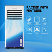 CARSON 2.05kW Portable Air Conditioner, Bluetec Edition, Dehumidifier & Fan Mode, Remote Control, 24hr Timer, V219-COLPACCA2C2SA