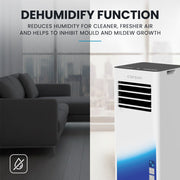 CARSON 2.05kW Portable Air Conditioner, Bluetec Edition, Dehumidifier & Fan Mode, Remote Control, 24hr Timer, V219-COLPACCA2C2SA