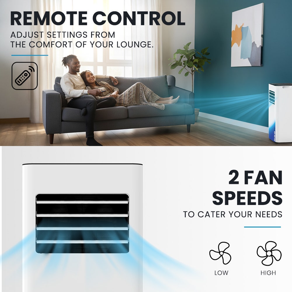 CARSON 2.05kW Portable Air Conditioner, Bluetec Edition, Dehumidifier & Fan Mode, Remote Control, 24hr Timer, V219-COLPACCA2C2SA