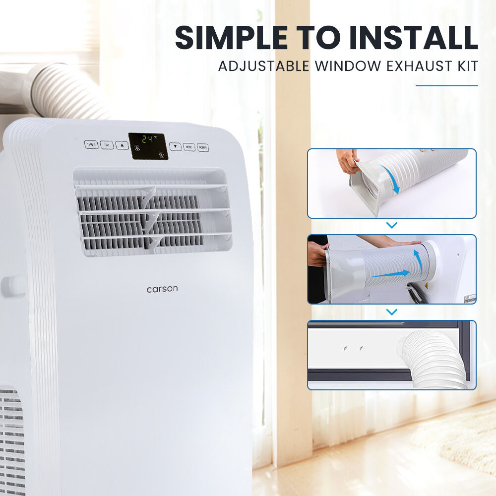 CARSON 2.9kW Reverse Cycle Portable Air Conditioner and Heater, with Dehumidifier, Cooling and Heating AC V219-COLPCHCA23RA