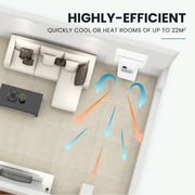 CARSON 2.9kW Reverse Cycle Portable Air Conditioner and Heater, with Dehumidifier, Cooling and Heating AC V219-COLPCHCA23RA
