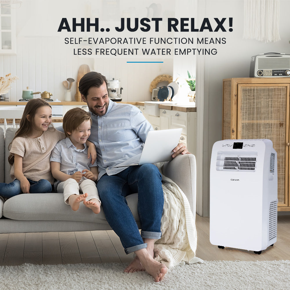 CARSON 2.9kW Reverse Cycle Portable Air Conditioner and Heater, with Dehumidifier, Cooling and Heating AC V219-COLPCHCA23RA