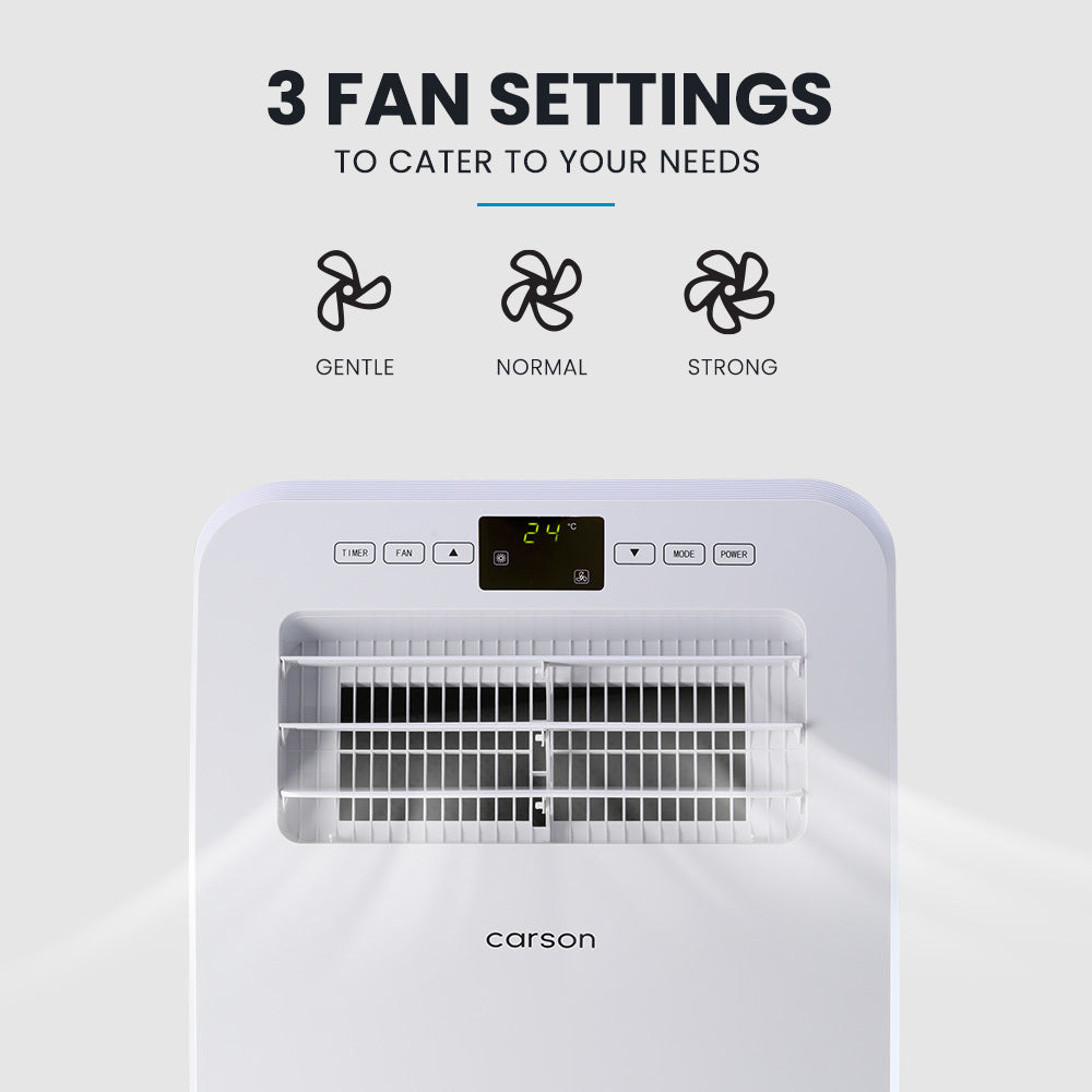 CARSON 2.9kW Reverse Cycle Portable Air Conditioner and Heater, with Dehumidifier, Cooling and Heating AC V219-COLPCHCA23RA