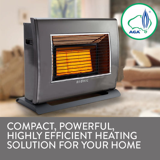 BROMIC Supaheat II Natural Gas Indoor Room Heater Portable Floor Flueless V219-COMP732-1