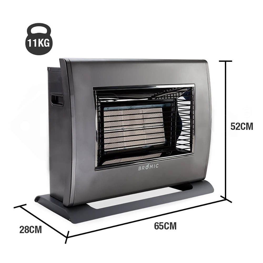 BROMIC Supaheat II Natural Gas Indoor Room Heater Portable Floor Flueless V219-COMP732-1