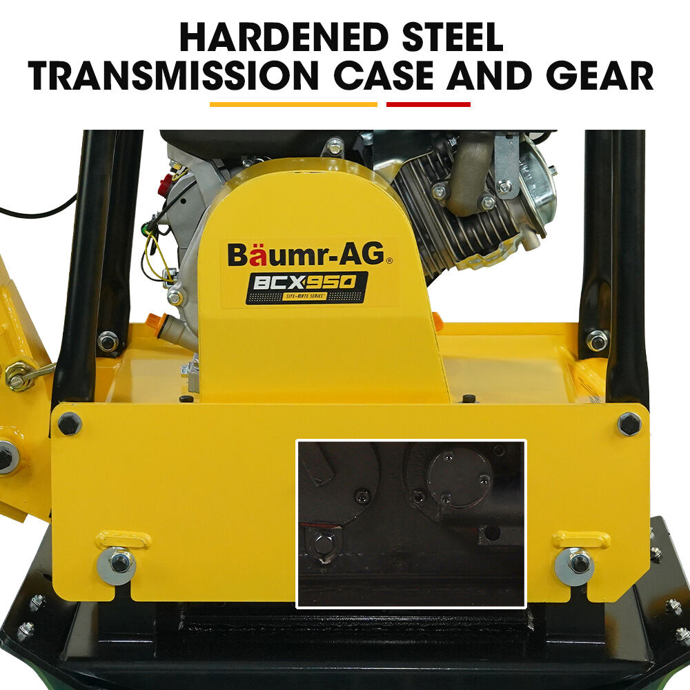 BAUMR-AG 185kg Reversible Vibratory Plate Compactor, Commercial 9HP 270cc, 500x700mm, Wheel Kit, for Sand V219-COMPLTBMR95A