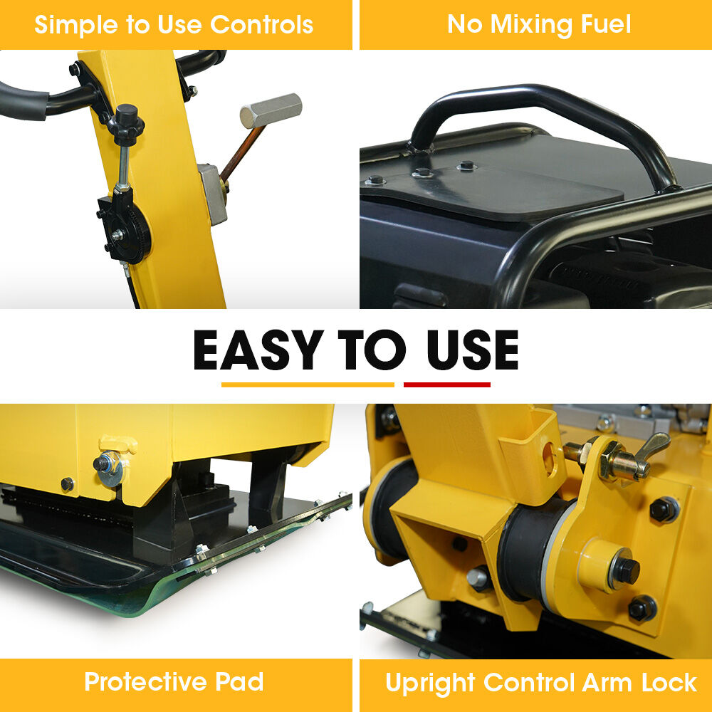 BAUMR-AG 185kg Reversible Vibratory Plate Compactor, Commercial 9HP 270cc, 500x700mm, Wheel Kit, for Sand V219-COMPLTBMR95A