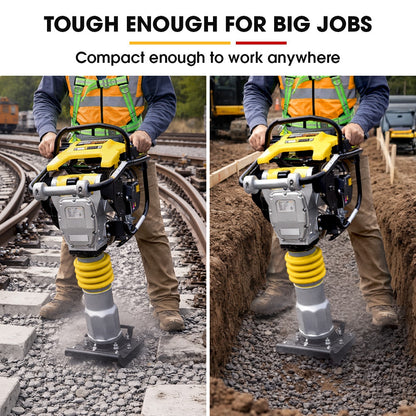 BAUMR-AG BRM-500 64KG Petrol Tamper Rammer Vibratory Plate Compactor, Lightweight, for Soil Sand Gravel V219-COMRMRBML5CA