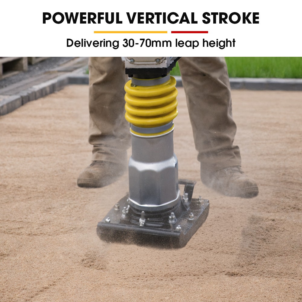 BAUMR-AG BRM-500 64KG Petrol Tamper Rammer Vibratory Plate Compactor, Lightweight, for Soil Sand Gravel V219-COMRMRBML5CA