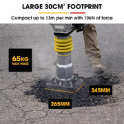 BAUMR-AG BRM-500 64KG Petrol Tamper Rammer Vibratory Plate Compactor, Lightweight, for Soil Sand Gravel V219-COMRMRBML5CA