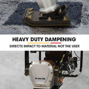 BAUMR-AG 77KG 285 x 345mm Tamping Rammer, 10kN 6.5hp, w/ Transport Wheel Kit, Compactor for Soil Sand Gravel V219-COMRMRBMW7CA