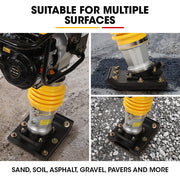 BAUMR-AG 77KG 285 x 345mm Tamping Rammer, 10kN 6.5hp, w/ Transport Wheel Kit, Compactor for Soil Sand Gravel V219-COMRMRBMW7CA