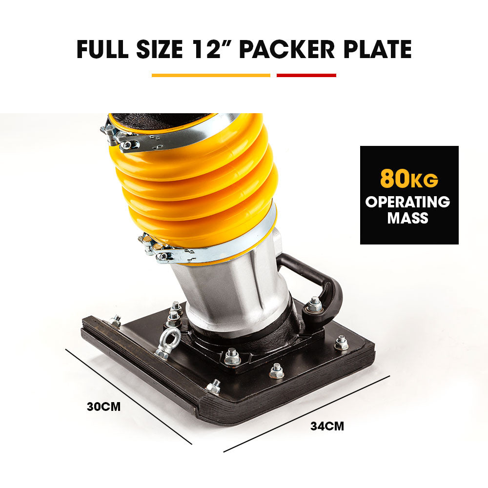 Baumr-AG 80kg Tamper Rammer Compactor - Wacker Petrol 7HP Packer Jack Plate V219-CONRAMBMRA6C0