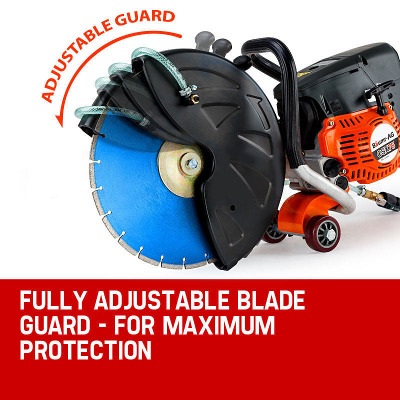 Baumr-AG 75cc Concrete Cut Off Demolition Saw Wet Demo Road Cutter Brick V219-CONSAWBMRA08X