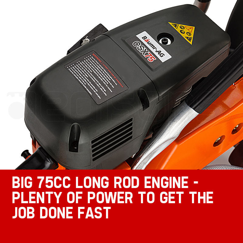 Baumr-AG 75cc Concrete Cut Off Demolition Saw Wet Demo Road Cutter Brick V219-CONSAWBMRA08X