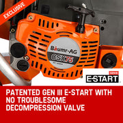Baumr-AG 75cc Concrete Cut Off Demolition Saw Wet Demo Road Cutter Brick V219-CONSAWBMRA08X