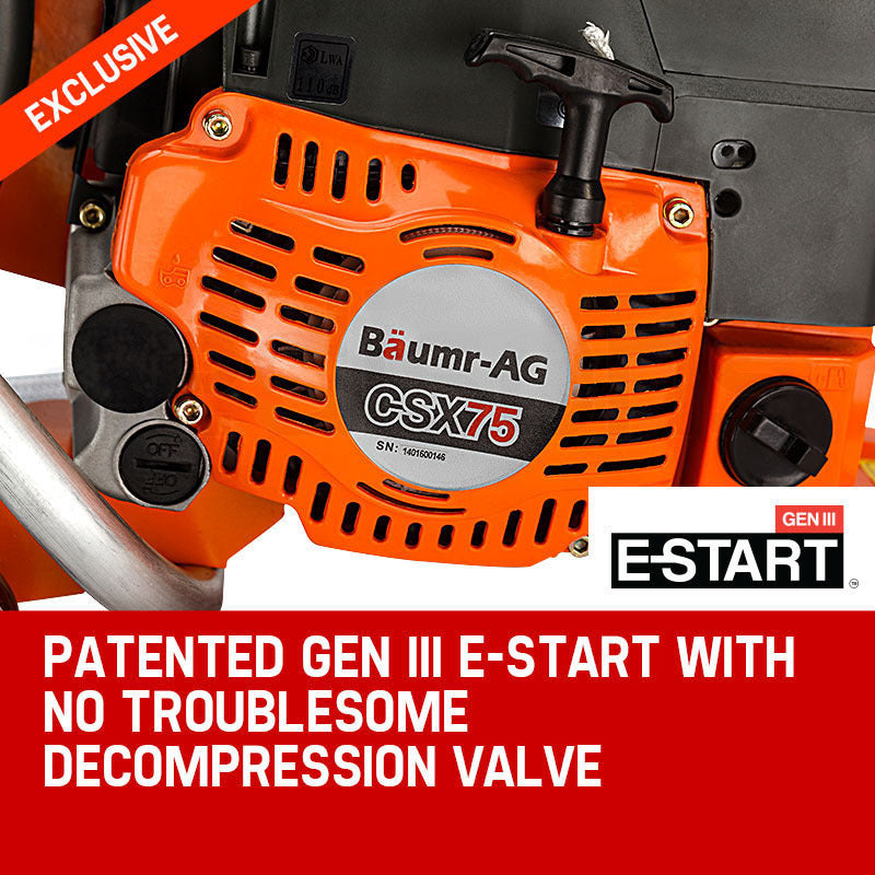 Baumr-AG 75cc Concrete Cut Off Demolition Saw Wet Demo Road Cutter Brick V219-CONSAWBMRA08X