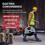 BAUMR-AG 2400W Electric Concrete Saw 355mm Demolition Cutter Wet Dry Demo Tool Circular Cutting V219-CONSAWBMRAE75