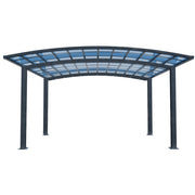 SHADE SHIELD Arched Double Carport 6.0m x 5.5m x 2.98m, Aluminium Alloy Frame, Polycarbonate Roof, Shelter V219-CPRDBLPCDM2A