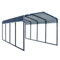 SHADE SHIELD Single Carport Shed 3.3 x 6 x 2.9m, Galvanised Steel Frame, Powder Coated Gable Roof, Shelter V219-CPRSINPCSG6A