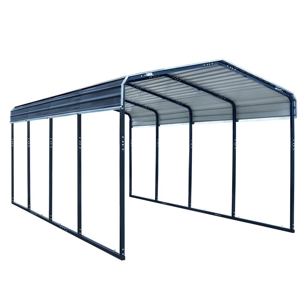 SHADE SHIELD Single Carport Shed 3.3 x 6 x 2.9m, Galvanised Steel Frame, Powder Coated Gable Roof, Shelter V219-CPRSINPCSG6A