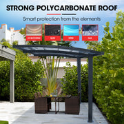 SHADE SHIELD Single Cantilever Carport 3.0m x 5.5m x 3.5m, Aluminium Alloy Frame, Polycarbonate Roof, Shelter V219-CPRSINPCSL2A