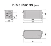 PROTEGE 2 Inlet Grey Water Pump for Bathroom Fixtures Shower Basin Bath V219-DCLMACPROA2B2