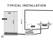 PROTEGE Macerator Pump 800W Commercial 4 Inlet for P-Trap Toilet Upflush Heavy-Duty V219-DCLMACPROA4H8