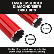 BAUMR-AG 2000W 160mm Handheld Core Drill w/Stand,63mm & 127mm Drill Bit Combo, for Concrete Coring Hole V219-DRLCREBM16H-63