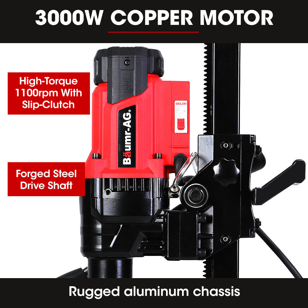 BAUMR-AG 3000W 200mm Concrete Core Drill with Stand Rig V219-DRLCREBM20VA