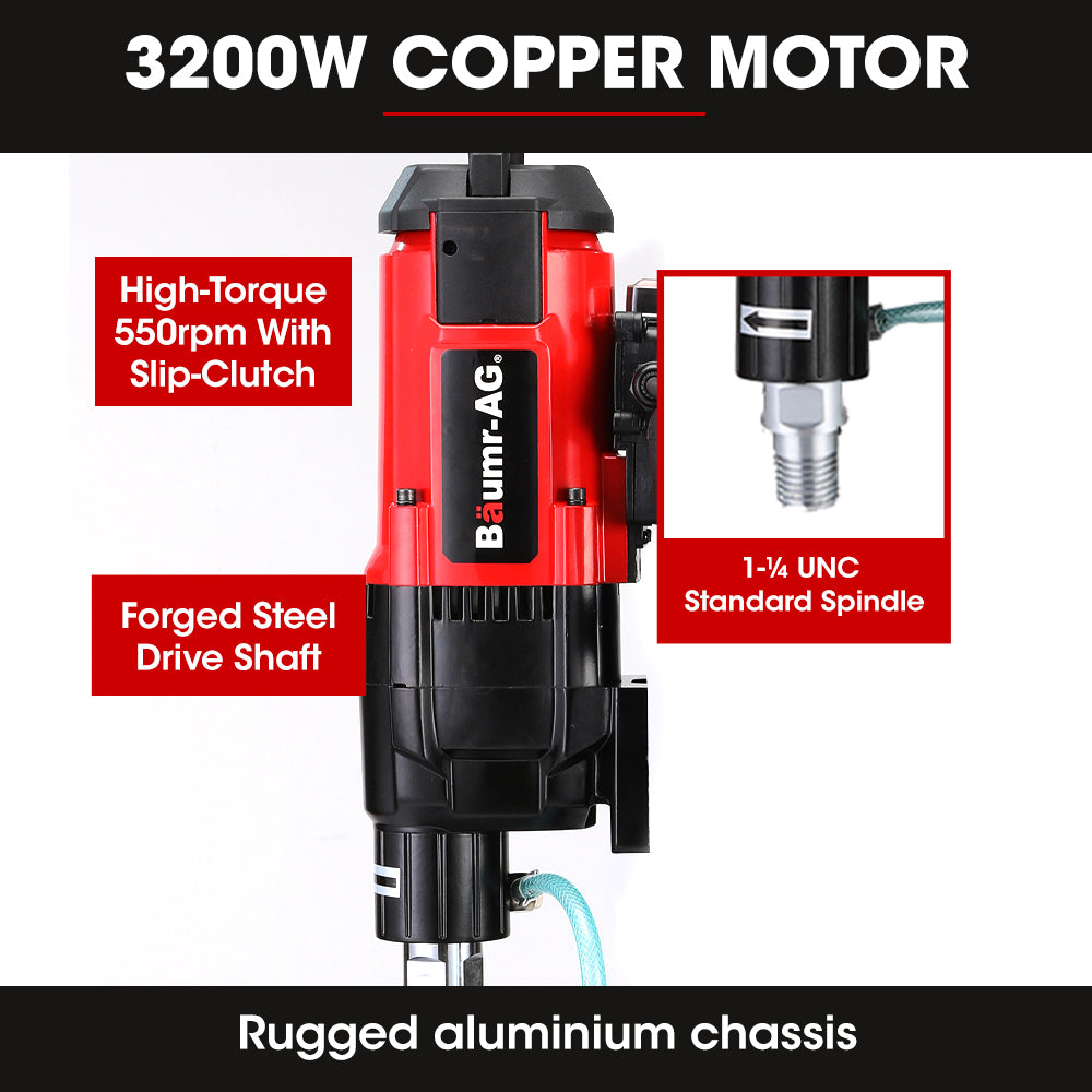 BAUMR-AG 3200W 300mm Wet/Dry Core Drill, for Concrete Hole Drilling V219-DRLCREBM28NA