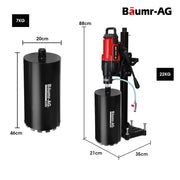 BAUMR-AG 3200W 280mm Vertical Stand Core Drill & 202mm Drill Bit Combo, for Demolition Concrete Coring Hole V219-DRLCREBM28V-20