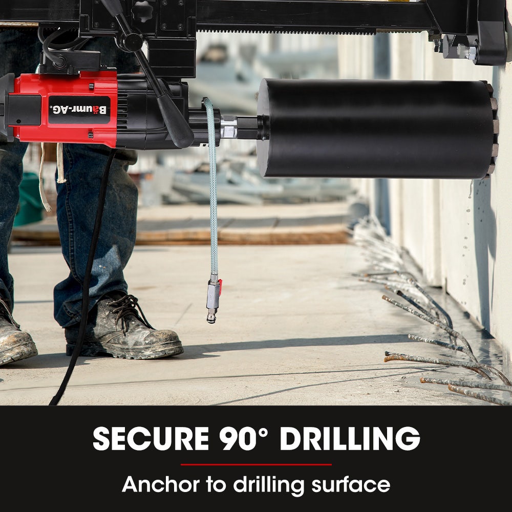 BAUMR-AG 3200W 280mm Wet/Dry Core Drill w/ Wheeled Stand & 102mm Bit Combo, for Concrete Coring Hole Drilling V219-DRLCREBM28WA-102