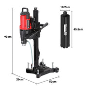 BAUMR-AG 3200W 280mm Wet/Dry Core Drill w/ Wheeled Stand & 102mm Bit Combo, for Concrete Coring Hole Drilling V219-DRLCREBM28WA-102