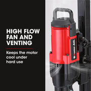 BAUMR-AG 3200W 280mm Wet/Dry Core Drill w/ Wheeled Stand & 127mm Bit Combo, for Concrete Coring Hole Drilling V219-DRLCREBM28WA-127