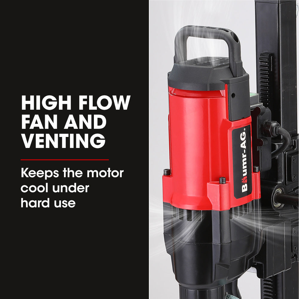 BAUMR-AG 3200W 280mm Concrete Core Drill with Wheeled Stand Rig V219-DRLCREBM28WA