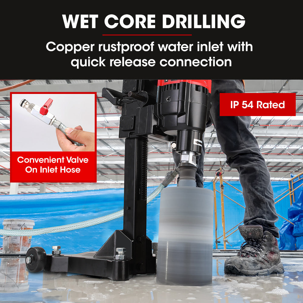 BAUMR-AG 3200W 280mm Concrete Core Drill with Wheeled Stand Rig V219-DRLCREBM28WA