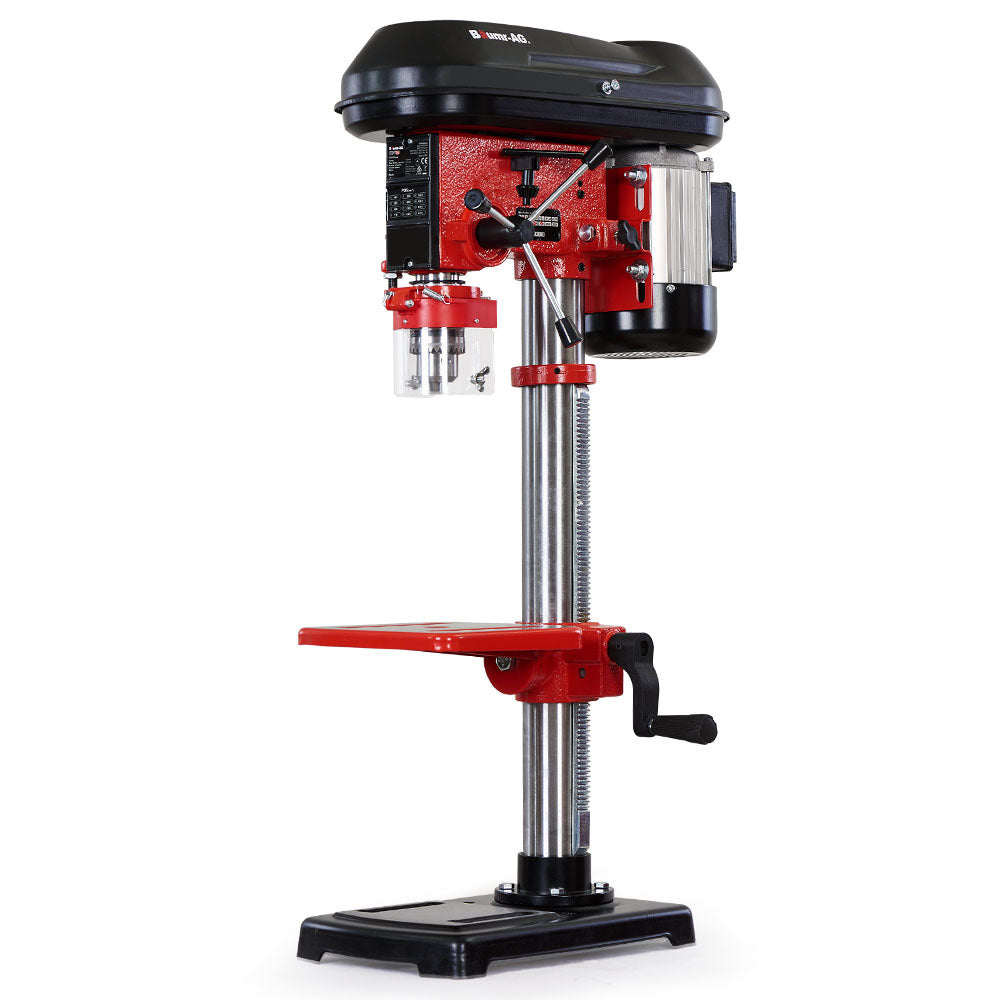 Baumr-AG DP15 600W 10" Pedestal Bench Drill Press, 12 Speeds, 16mm Chuck (DP15 II) V219-DRLDPRBMRAD15