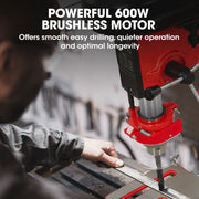 Baumr-AG DP15 600W 10" Pedestal Bench Drill Press, 12 Speeds, 16mm Chuck (DP15 II) V219-DRLDPRBMRAD15