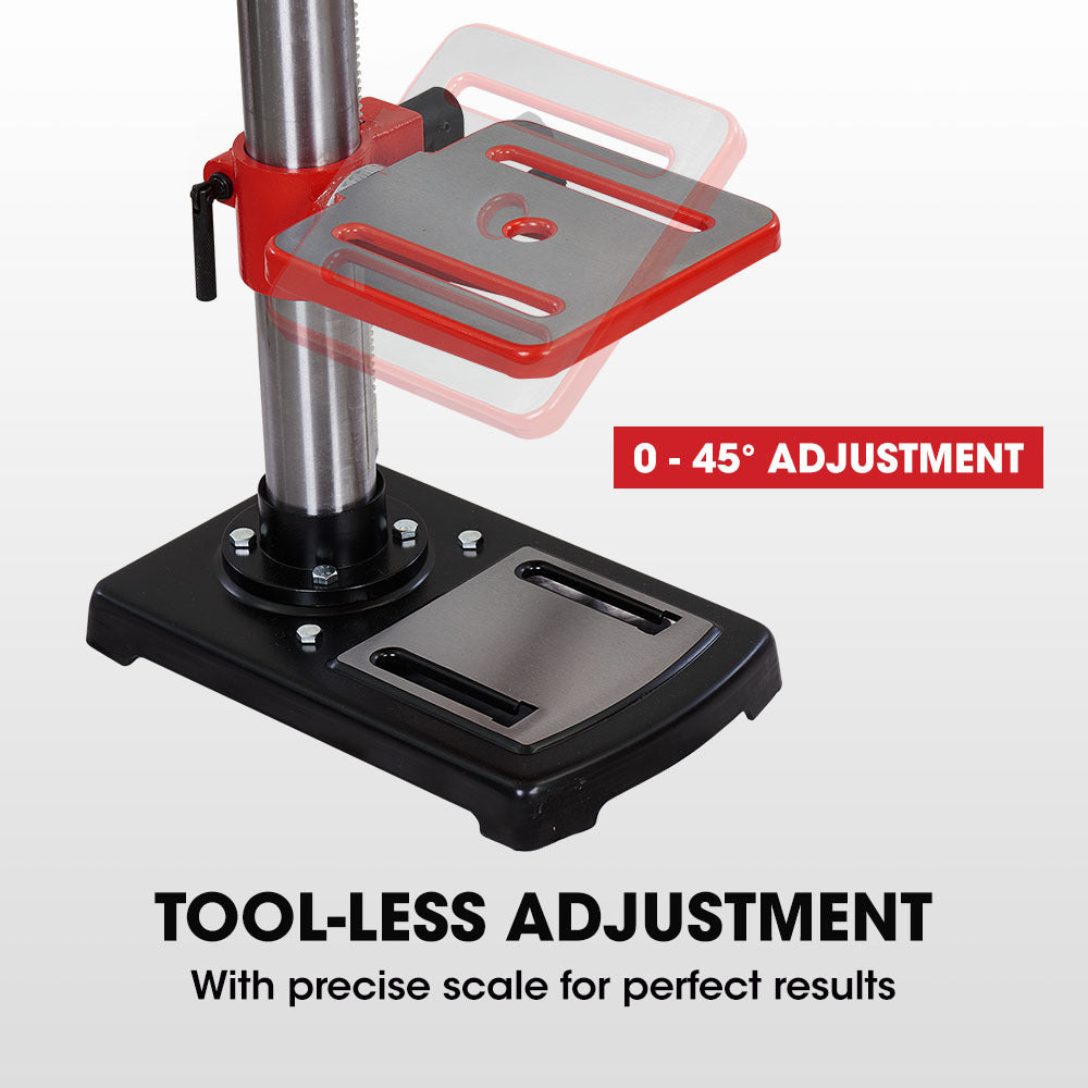 Baumr-AG DP15 600W 10" Pedestal Bench Drill Press, 12 Speeds, 16mm Chuck (DP15 II) V219-DRLDPRBMRAD15
