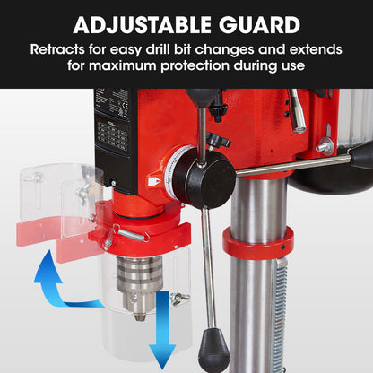 Baumr-AG 600W 12" Pedestal Bench Drill Press, 12 Speeds, 16mm Chuck (DP17) V219-DRLDPRBMRAD17